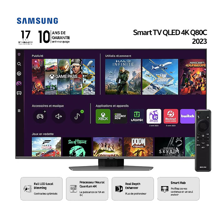 Samsung Smart TV QLED 4K Neural Quantum Q80C 65" - 65Q80C | QA65Q80CAKXXD